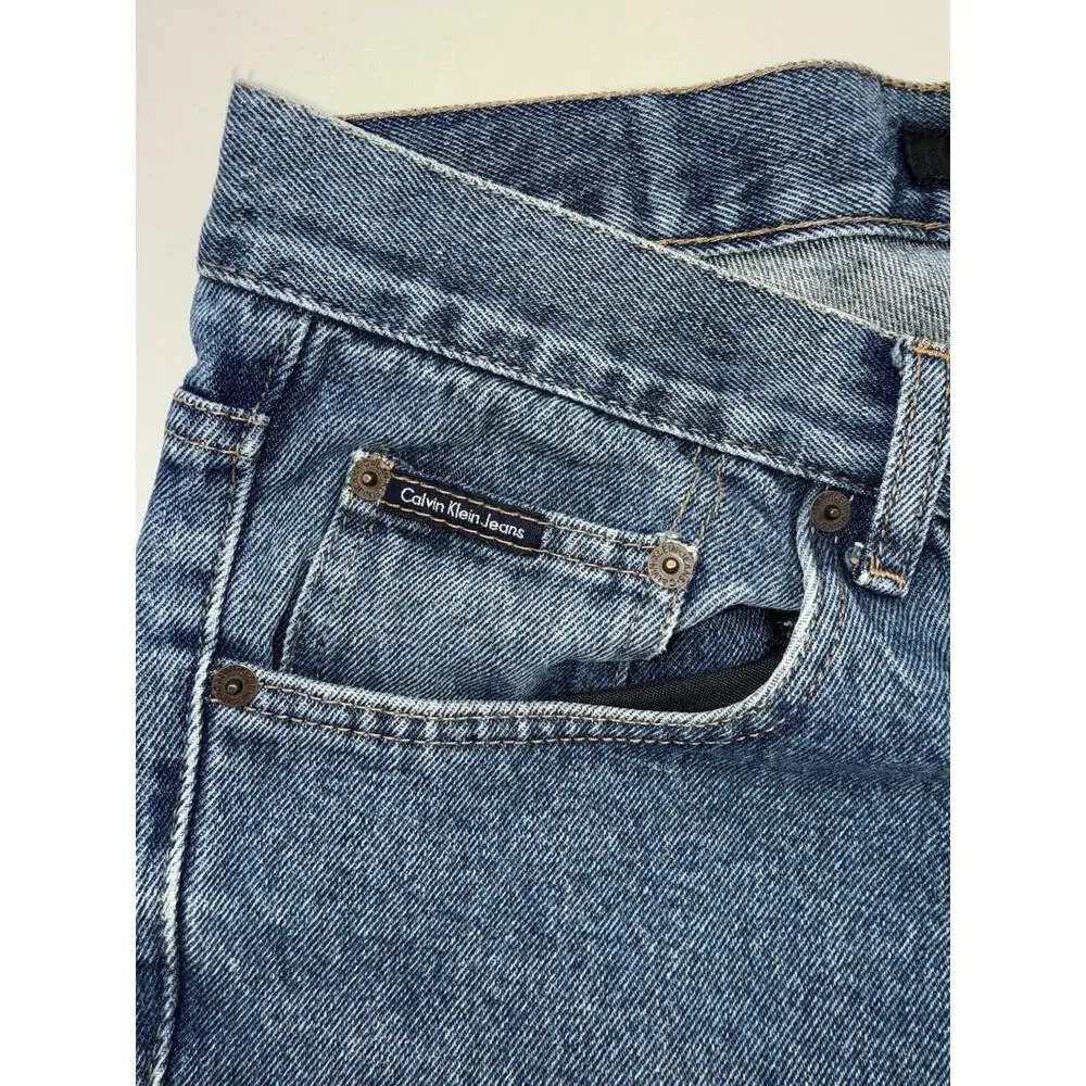 Calvin Klein Mens Medium Wash 5 Pocket Denim Jeans 32/31
